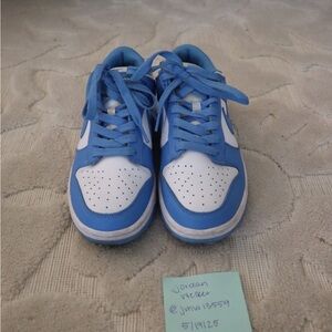 UNIVERSITY BLUE NIKE LOW JORDANS